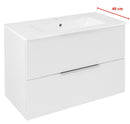 Cirasa wastafel onderkast 80x54x39 cm in Wit Hoogglans (gelamineerd MDF)