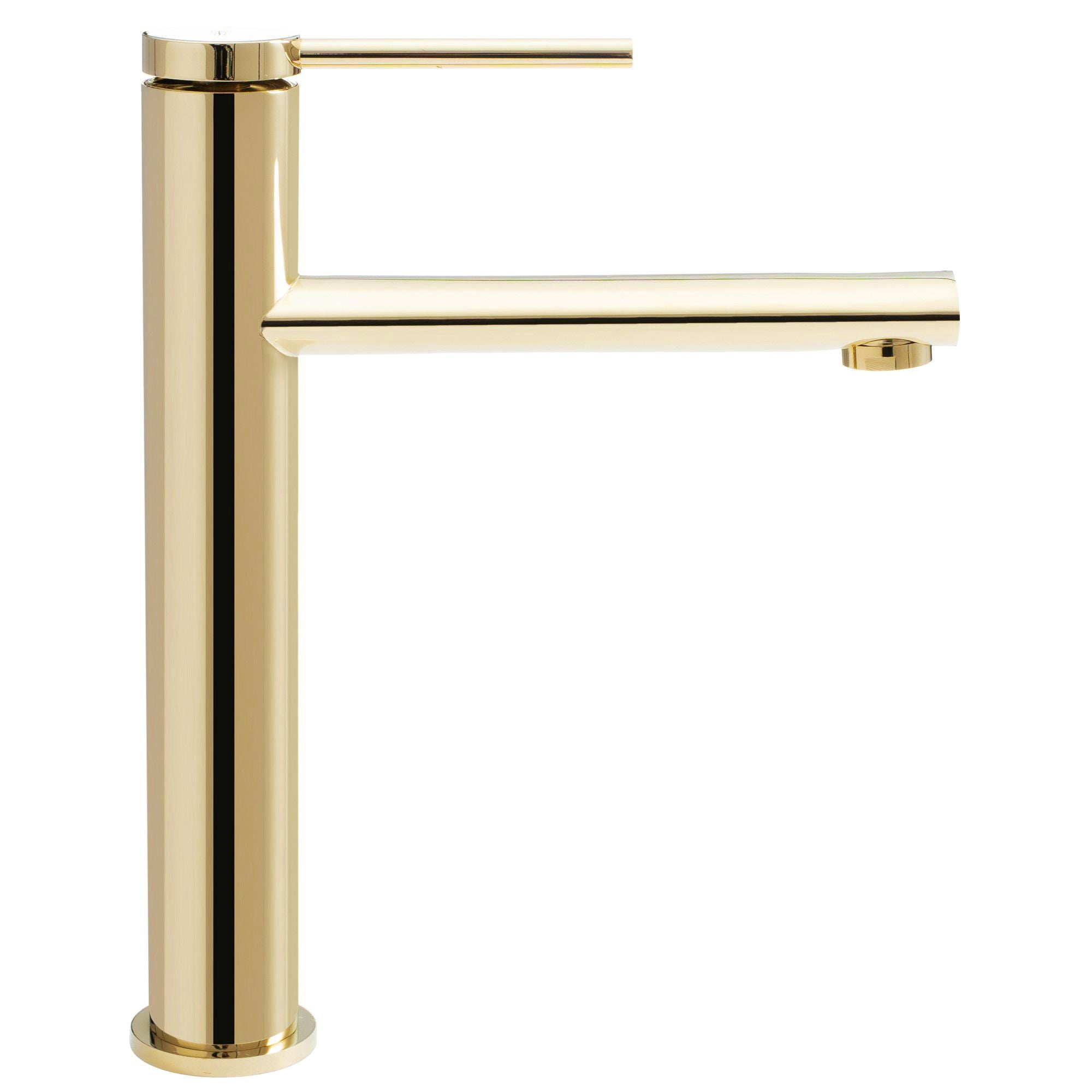 Wastafelkraan Rea Oval Gold High