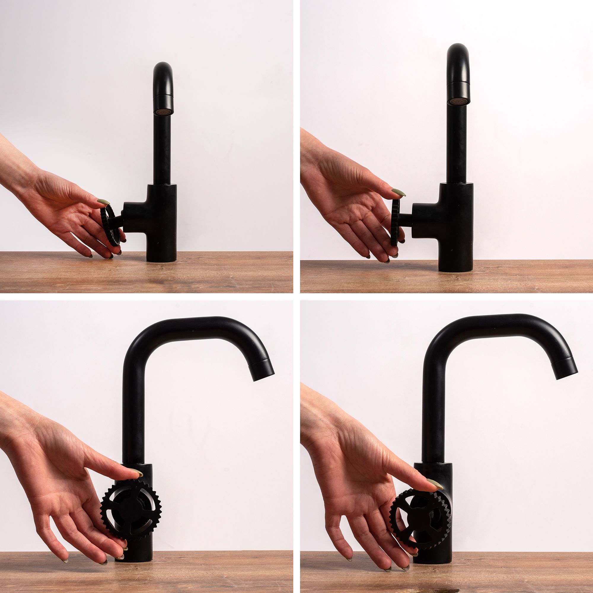 Wastafelkraan Rea Vertigo Side Black
