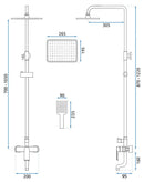 Doucheset REA Hass BLACK MATT - View 7