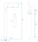 Vloeren  badmengkraan Rea Clark Gold - View 4