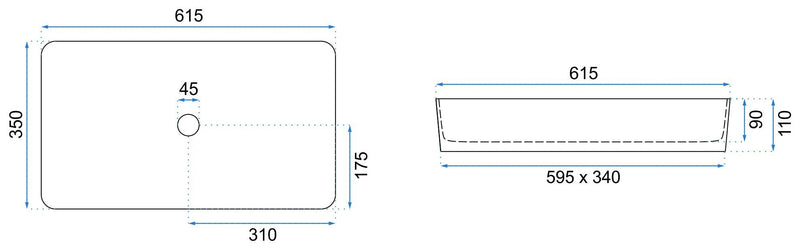 Opzetwastafel Denis Black Stone Mat - View 8