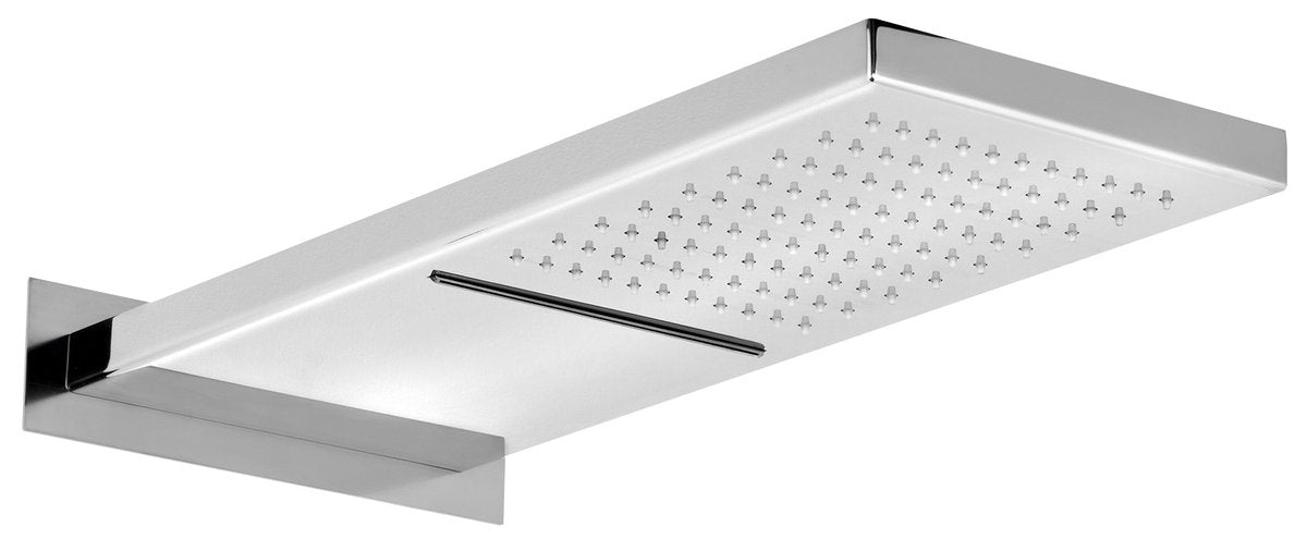 Sapho Wandhoofddouche met waterval 500x200 mm gepolijst RVS