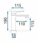 Wastafelkraan Rea Viral Black Rose Gold Low - View 5