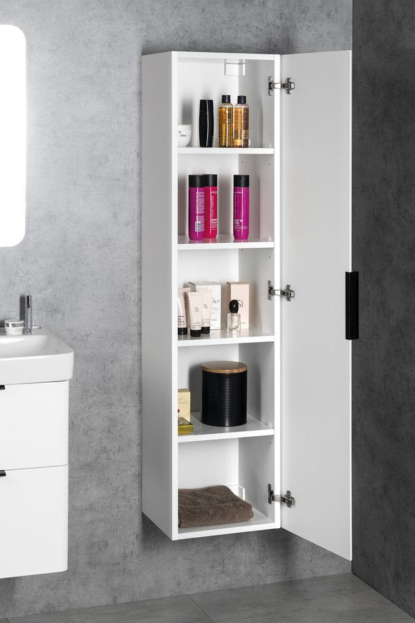Sapho Deneb Hoge Kast 35x35x150 Cm Wit Mat