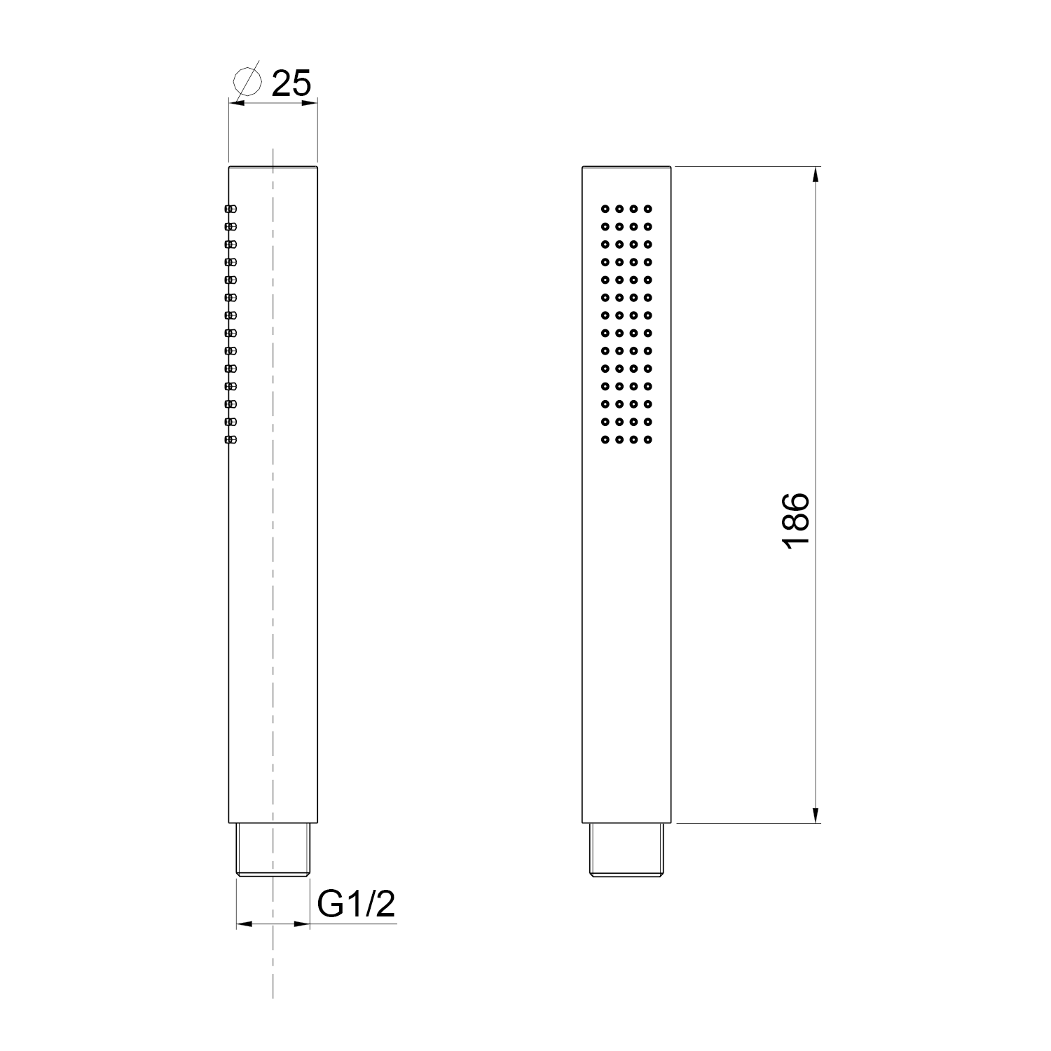 Sapho Handdouche 186 mm Mat Goud