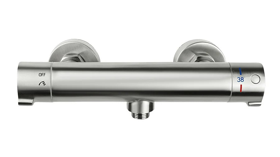 Thermostatische douchekraan Luzi rond RVS