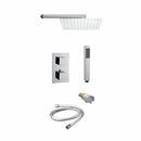 Inbouw douchecombi Vierkant met muursteun en douchekop 20 cm