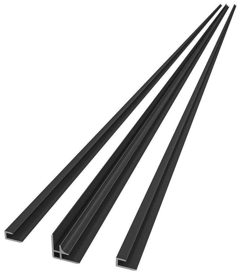 Denipan Hoekprofiel Set 210 Cm Mat Zwart - Denipan Profiel