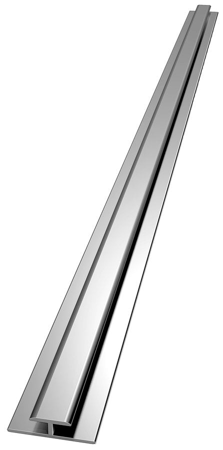 Denipan H-Profiel 210 Cm Chroom - Denipan Profiel
