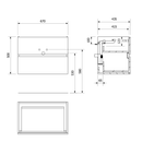 Wastafel onderkast Odetta 67x43,5x50cm div. kleuren