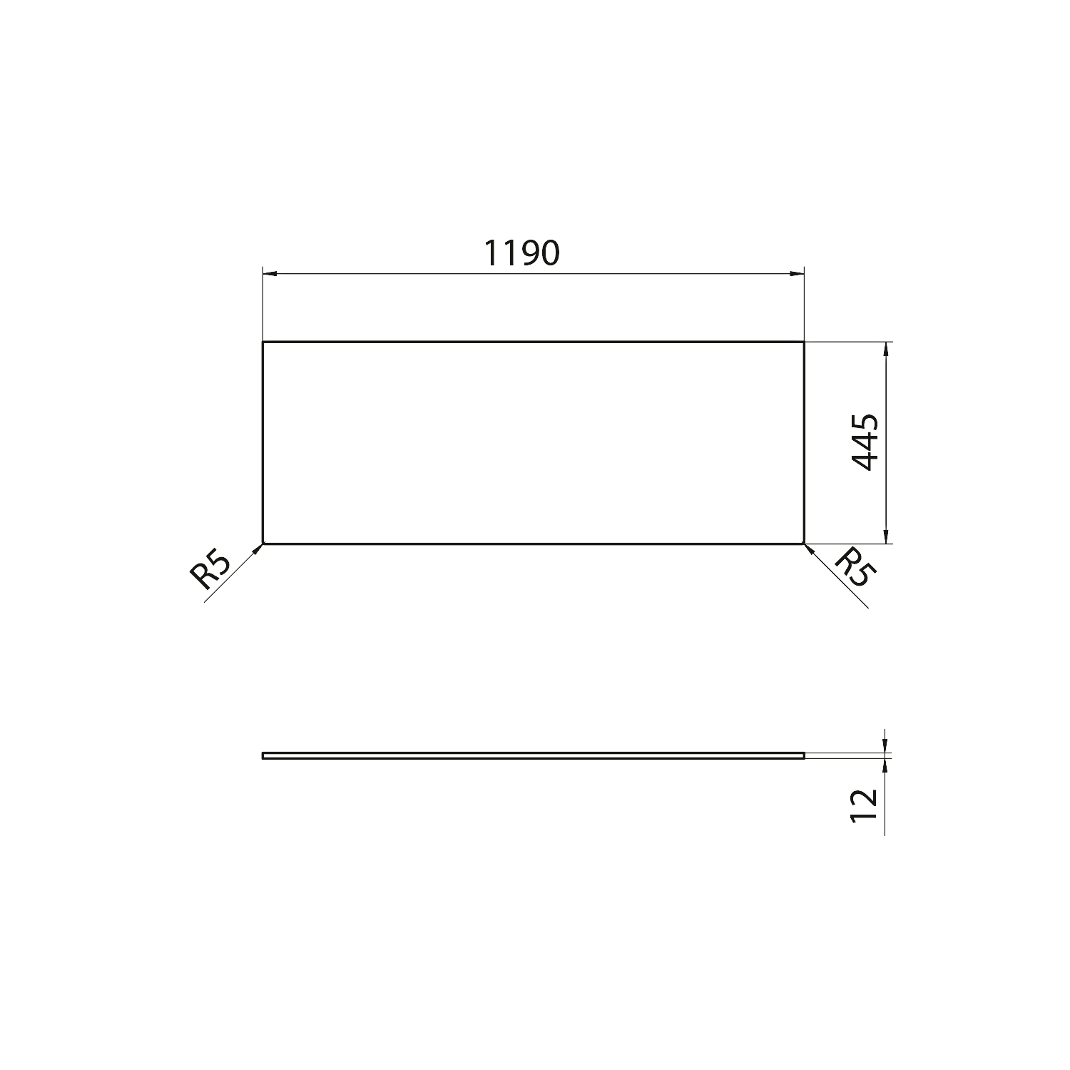 Sapho Rockstone Wastafelblad 119 X 44,5 X 1,2 Cm Mat Wit - afbeelding 5
