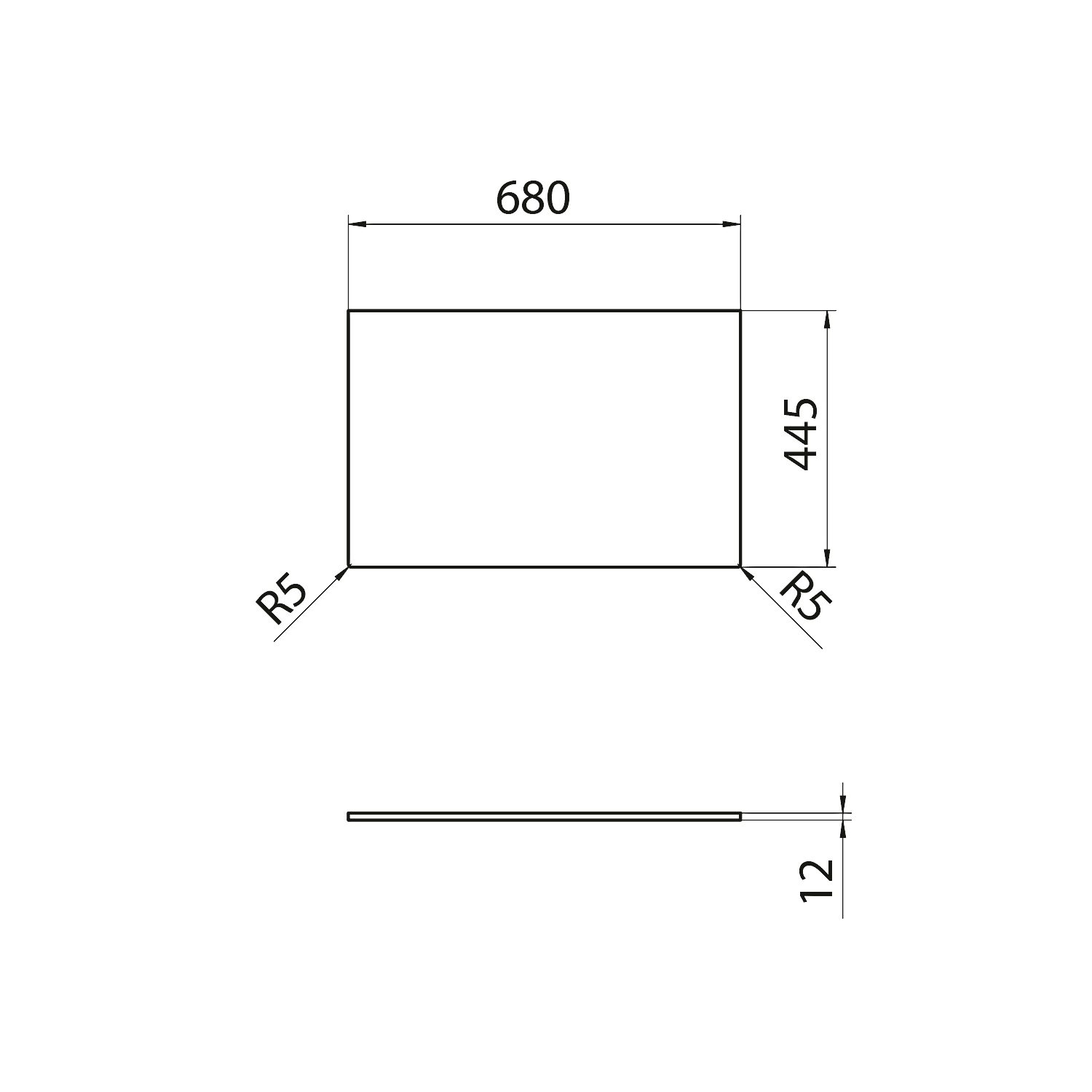 Sapho Rockstone Wastafelblad 68 X 44,5 X 1,2 Cm Mat Wit - afbeelding 6