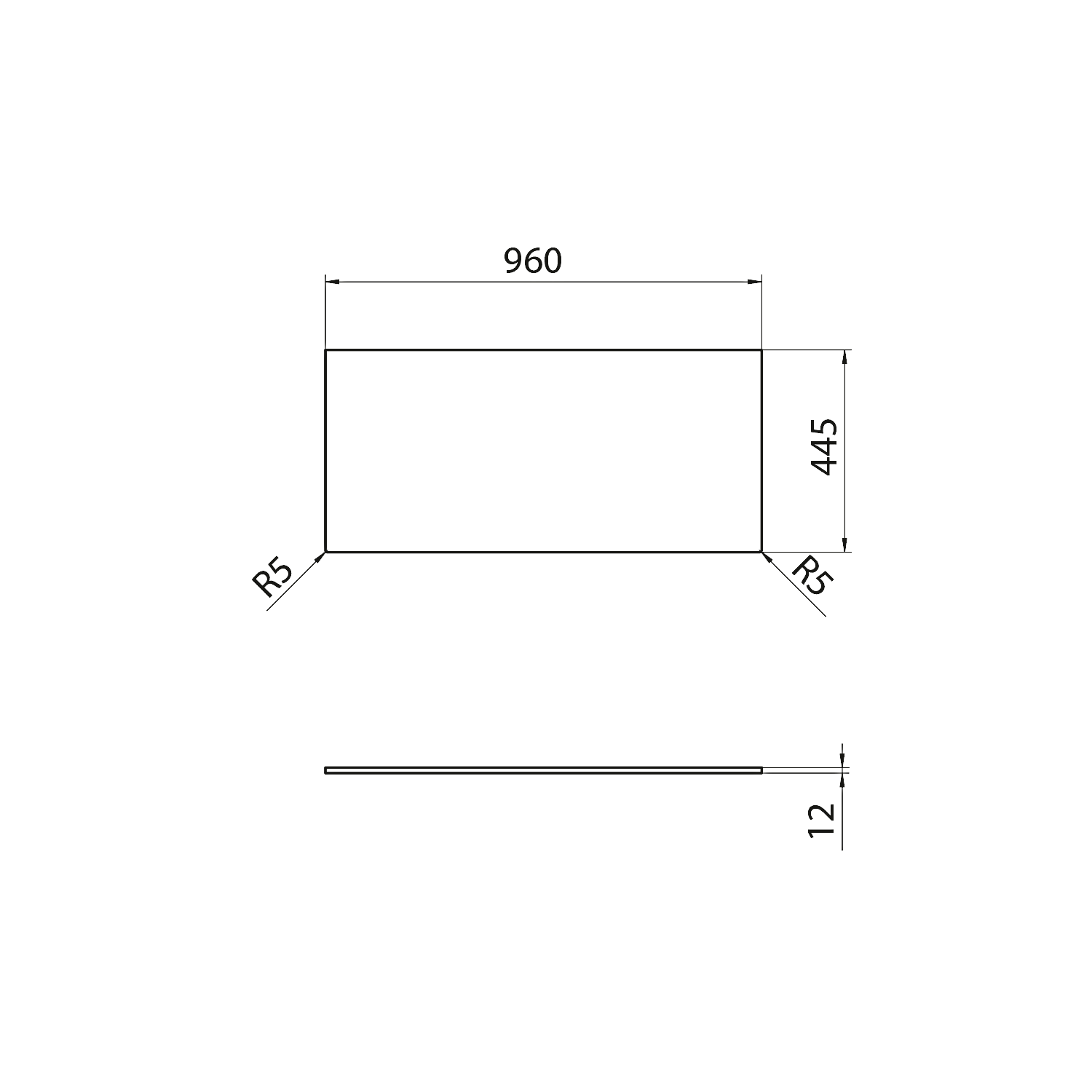 Sapho Rockstone Wastafelblad 96 X 44,5 X 1,2 Cm Mat Wit - afbeelding 5