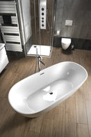 DOURO Vrijstaand Bad 180x80cm ovaal wit inclusief afvoer