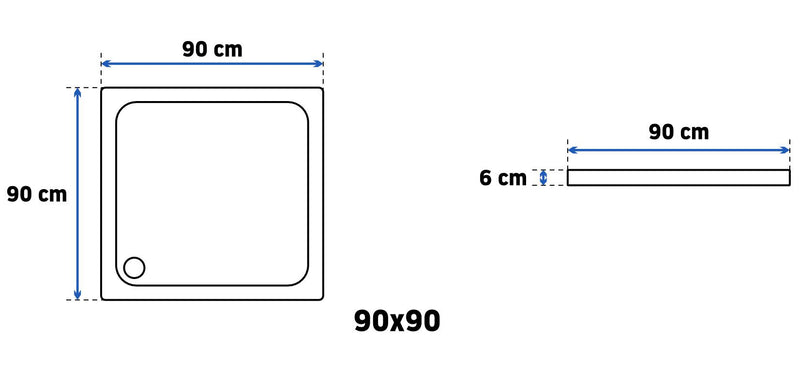 Douchebak Rea Savoy White 90x90 - View 6