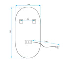 LED wandspiegel OVL 50x100cm Black - View 10