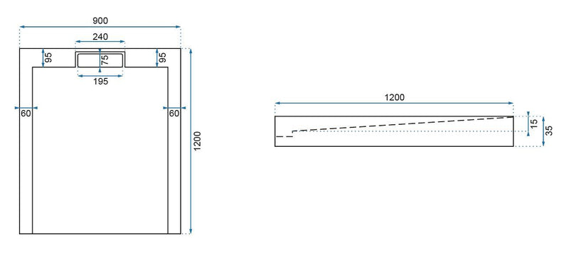 Douchebak Rea Grand White 90x120  - View 12