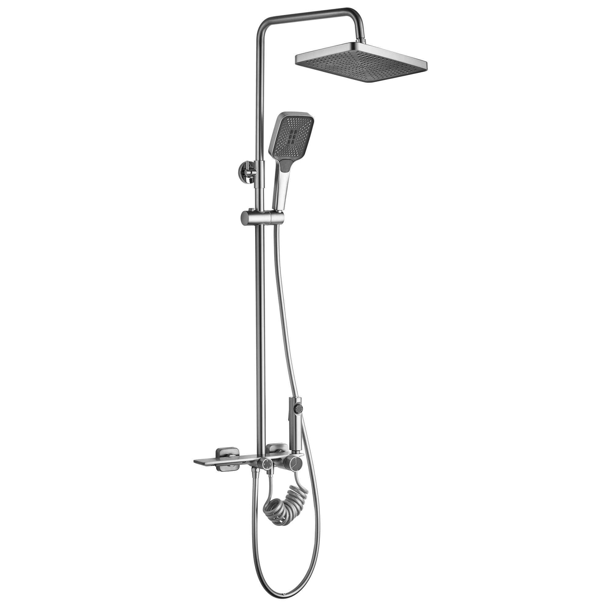 Doucheset REA Helix Geborsteld Steel