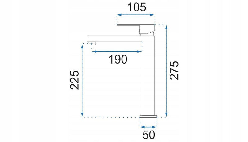 Wastafelkraan Rea Fenix Chrom High - View 6