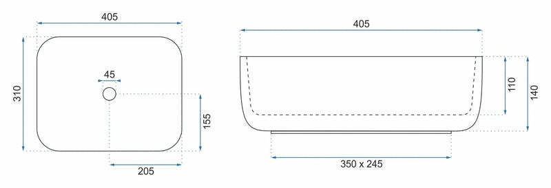 Opzetwastafel Rea Demi Mini Aiax Shiny - View 8