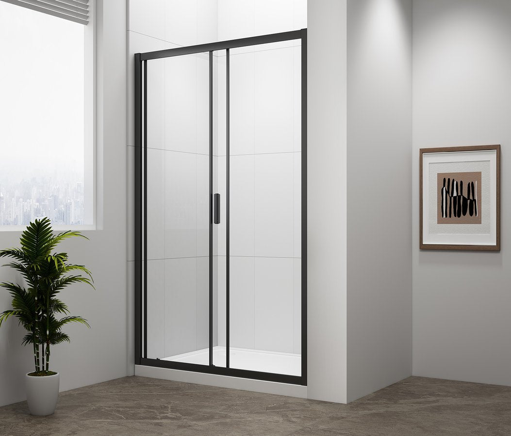Douche Schuifdeur Easy Mat Zwart 120x190 cm
