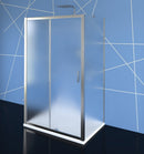 Drie zijden douchecabine Easy Line Chroom U-vorm Schuifdeur 110 cm mat glas