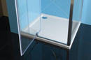 Drie zijden douchecabine Easy Line Chroom U-vorm Draaideur verstelbaar 80-90 cm mat glas