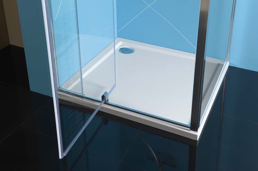 Drie zijden douchecabine Easy Line Chroom U-vorm Draaideur verstelbaar 90-100 cm