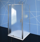 Drie zijden douchecabine Easy Line Chroom U-vorm Draaideur verstelbaar 90-100 cm mat glas