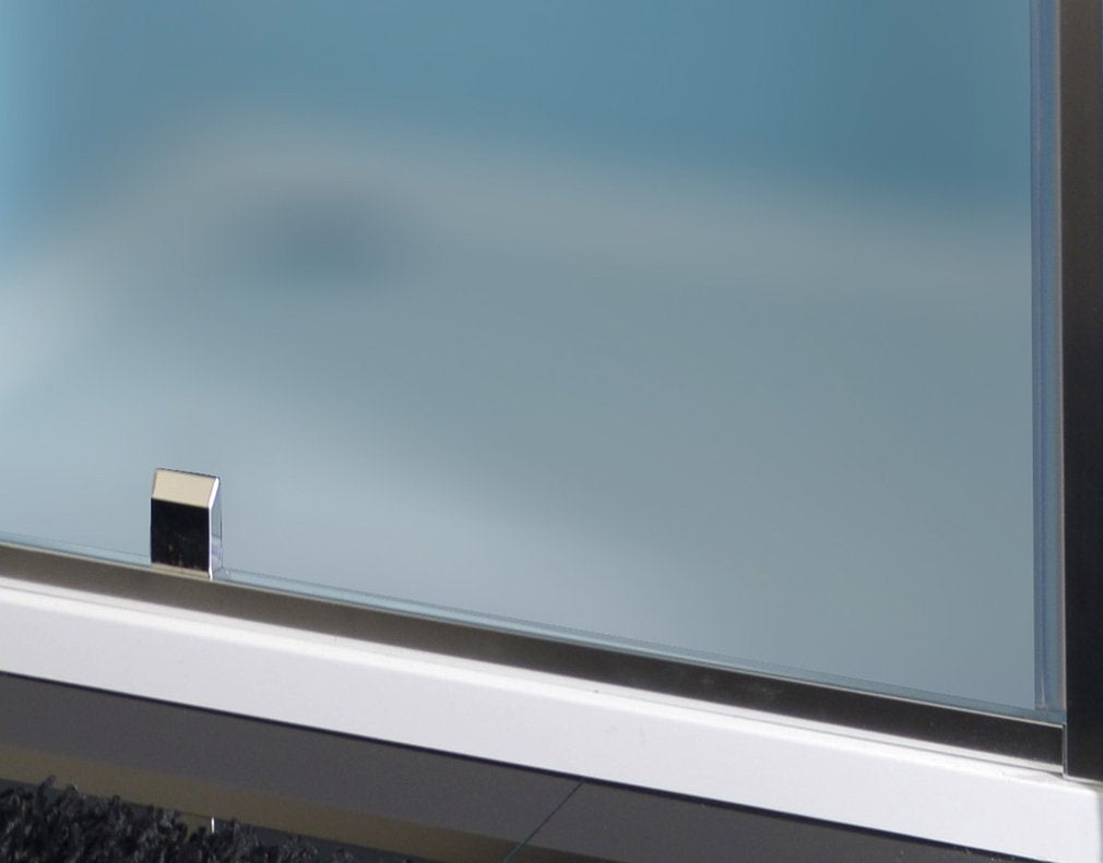 Drie zijden douchecabine Easy Line Chroom U-vorm Draaideur verstelbaar 90-100 cm mat glas