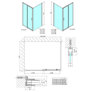 Douche Schuifdeur Easy Mat Zwart 160x190 cm