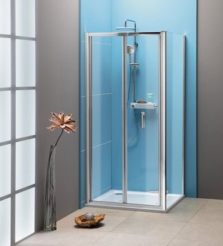 EASY LINE  Douchecabine 100x70 cm met Vouwdeur L/R Helder Glas