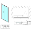 Vouwbare douchedeur Easy Mat Zwart 80 cm