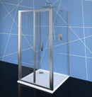 Drie zijden douchecabine Easy Line Chroom U-vorm Vouwdeur 90 cm