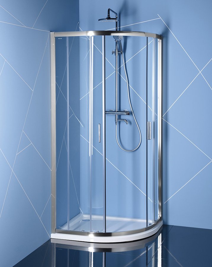 EASY LINE Douchecabine 120x90 Kwartrond Asymmetrisch Chroom