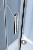 EASY LINE Douchecabine 100x80 Kwartrond Asymmetrisch Chroom