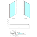 Zijwand Easy Mat Zwart 90x190 cm