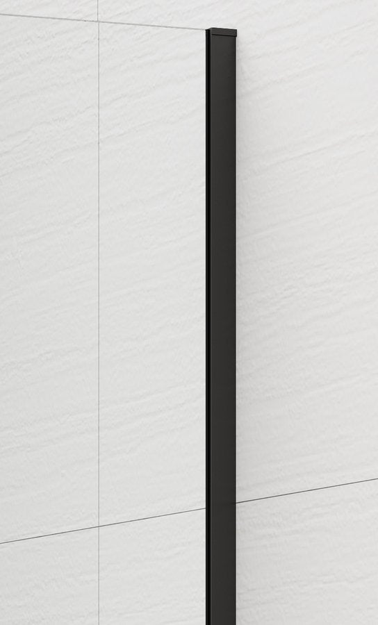 Inloopdouche Douchewand Esca 210x50 Cm Helder Glas Met Mat Zwart Profiel