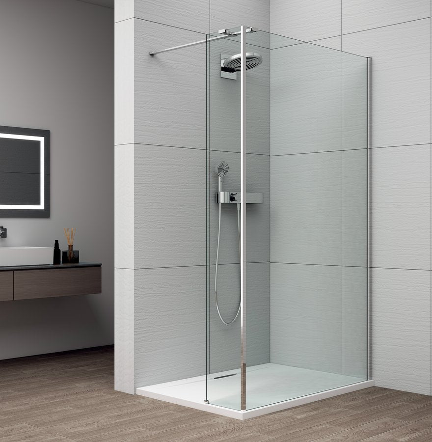 Inloopdouche Douchewand Esca 210x70 Cm Helder Glas Met Chroom Profiel