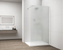 Inloopdouche Douchewand Esca 210x140 Cm Mat Glas Met Mat Wit Profiel
