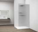 Inloopdouche Douchewand Esca 210x90 Cm Geribbeld Glas Met Mat Wit Profiel