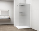 Inloopdouche Douchewand Esca 210x90 Cm Geribbeld Glas Met Mat Wit Profiel