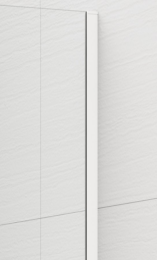 Inloopdouche Douchewand Esca 210x100 Cm Bruin Glas Met Mat Wit Profiel