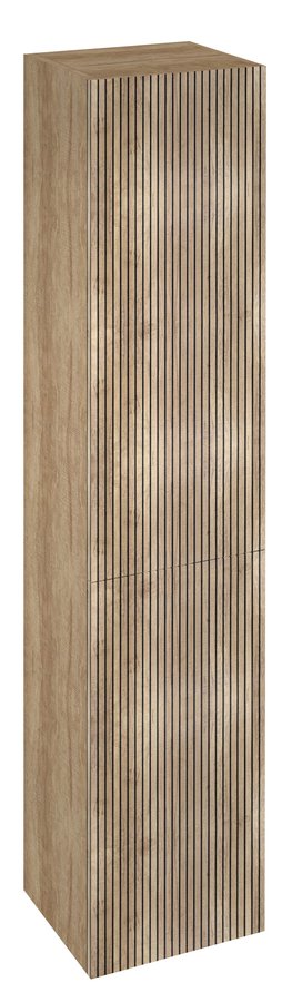 Hoge kolomkast Espace met 2 deuren L/R draaibaar Eiken Ribbelfront