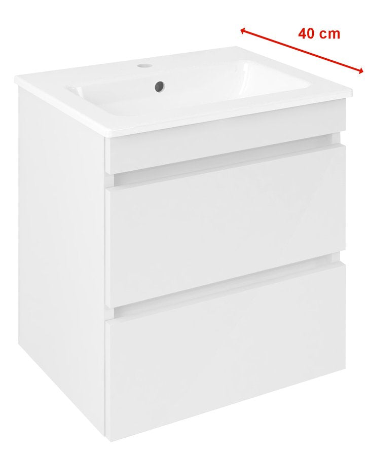 Badmeubel Ezara 48x39x54 cm Hoogglans Wit