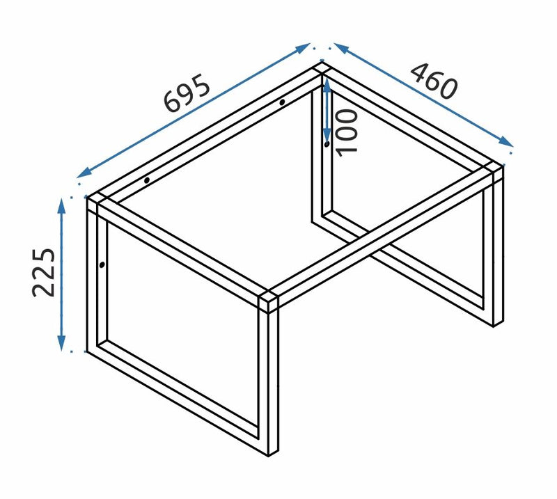 CONGLOMERATE TOP WASTAFEL GOYA 70cm Frame - View 6