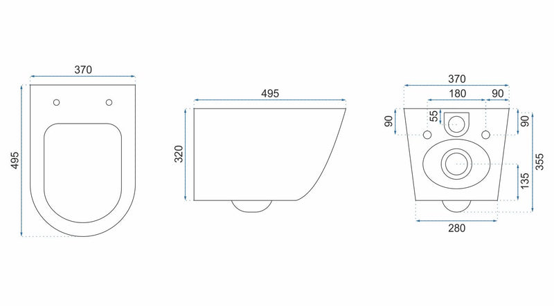 Hangende toilet Rea Carlo Mini Flat - View 5