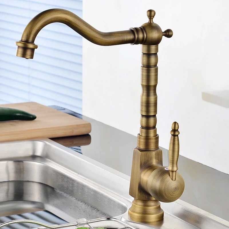 Wastafelkraan Rea Bona Old Gold High
