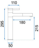 Wastafelkraan Rea SMART White Gold High - View 9